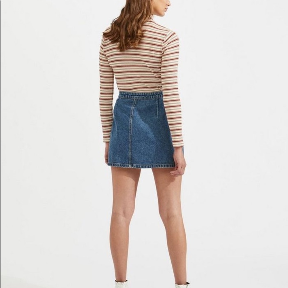 NWT Miss Selfridge Wrap Over denim mini skirt - Picture 2 of 4